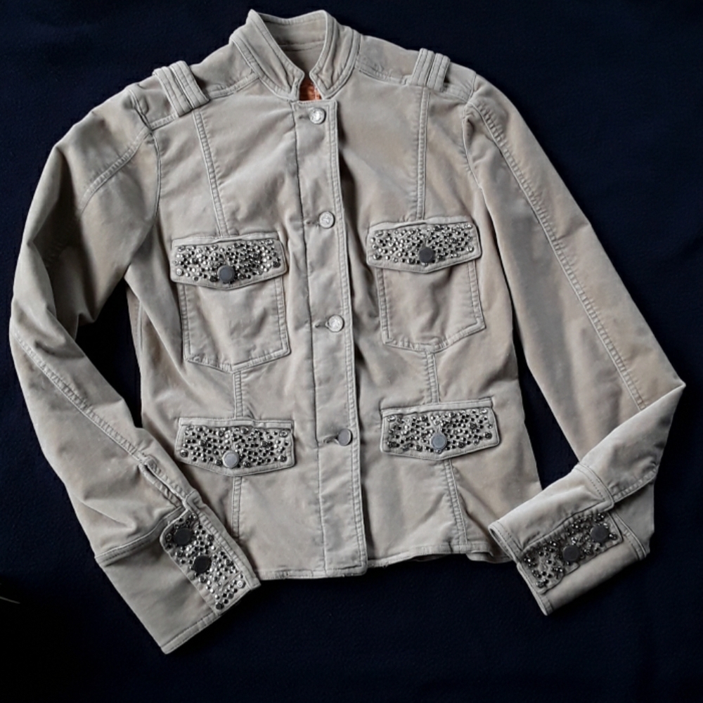 WOMEN'S JACKET SIZE M TWILL TWENTY TWO EMBROIDED